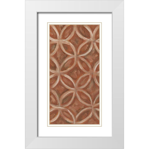 Primary Pattern III White Modern Wood Framed Art Print with Double Matting by Deans, Karen