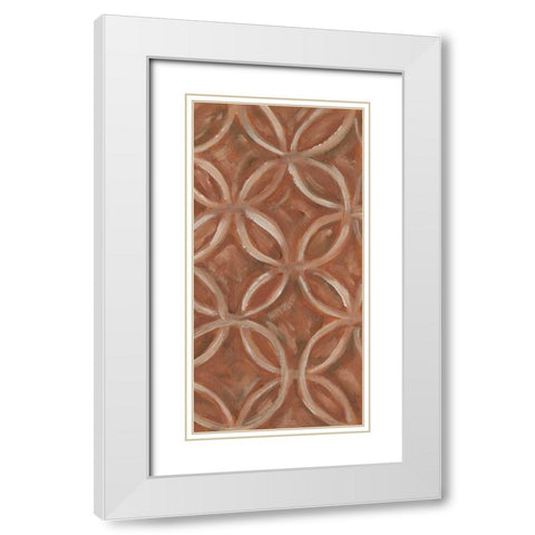 Primary Pattern IV White Modern Wood Framed Art Print with Double Matting by Deans, Karen