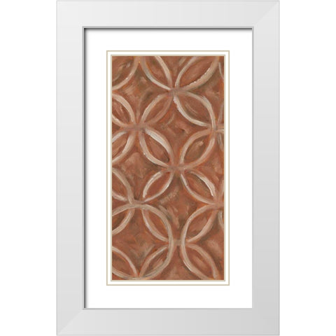 Primary Pattern IV White Modern Wood Framed Art Print with Double Matting by Deans, Karen