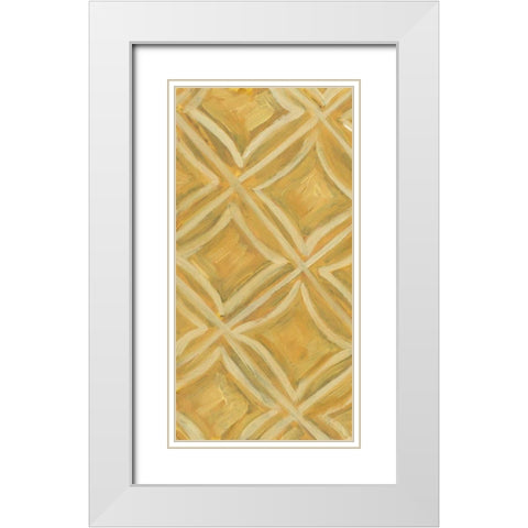 Primary Pattern V White Modern Wood Framed Art Print with Double Matting by Deans, Karen