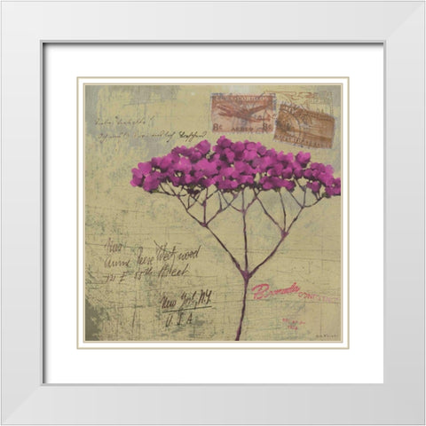 Postage IV White Modern Wood Framed Art Print with Double Matting by Novak, Rick