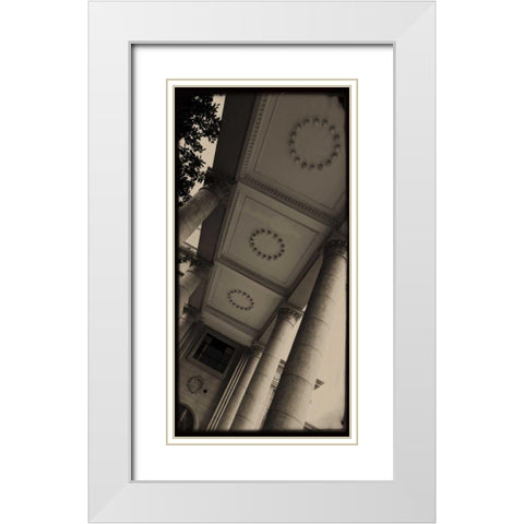 Sepia Architecture I White Modern Wood Framed Art Print with Double Matting by Ling, Tang