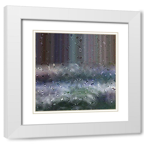 Waterfall I White Modern Wood Framed Art Print with Double Matting by Harrington, Danielle