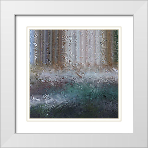 Waterfall II White Modern Wood Framed Art Print with Double Matting by Harrington, Danielle