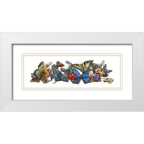 Wings of Splendor I White Modern Wood Framed Art Print with Double Matting by Russell, Wendy