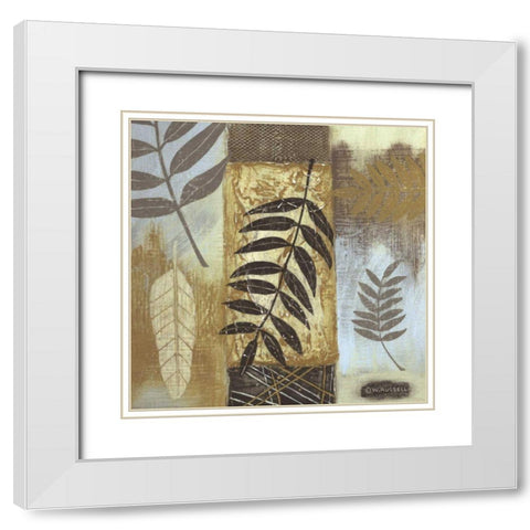 Patterns of Nature I White Modern Wood Framed Art Print with Double Matting by Russell, Wendy
