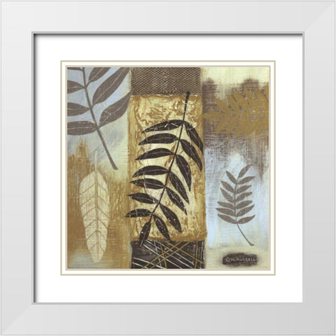 Patterns of Nature I White Modern Wood Framed Art Print with Double Matting by Russell, Wendy