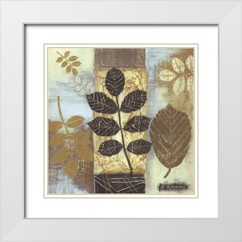 Patterns of Nature II White Modern Wood Framed Art Print with Double Matting by Russell, Wendy