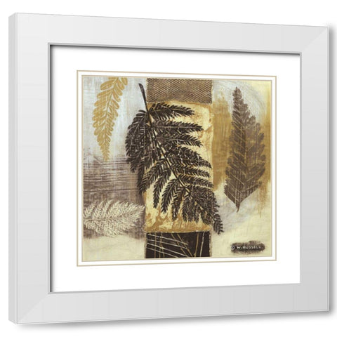 Patterns of Nature III White Modern Wood Framed Art Print with Double Matting by Russell, Wendy