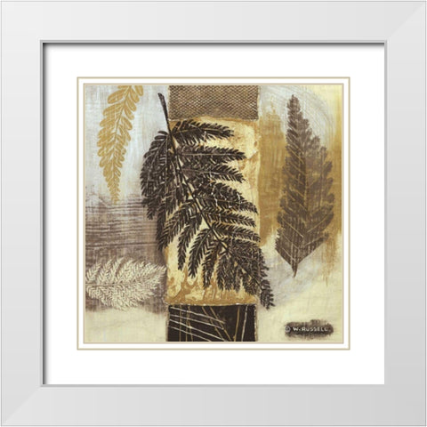 Patterns of Nature III White Modern Wood Framed Art Print with Double Matting by Russell, Wendy