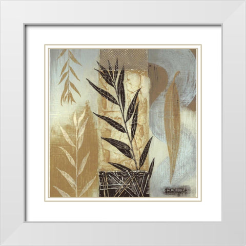Patterns of Nature IV White Modern Wood Framed Art Print with Double Matting by Russell, Wendy
