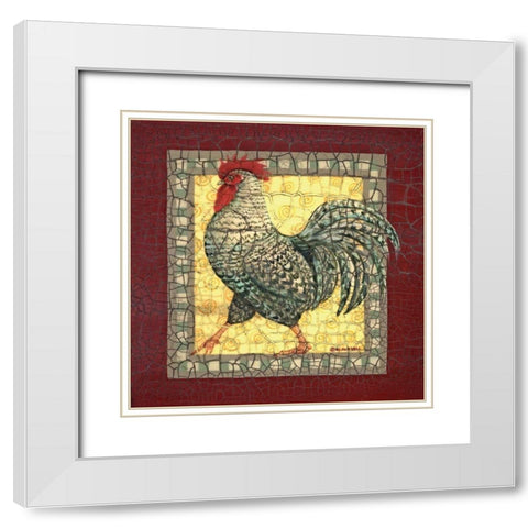 Chic Pigeon White Modern Wood Framed Art Print with Double Matting by Russell, Wendy