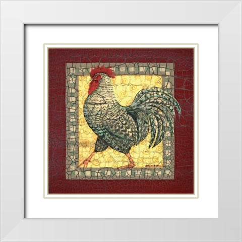 Chic Pigeon White Modern Wood Framed Art Print with Double Matting by Russell, Wendy