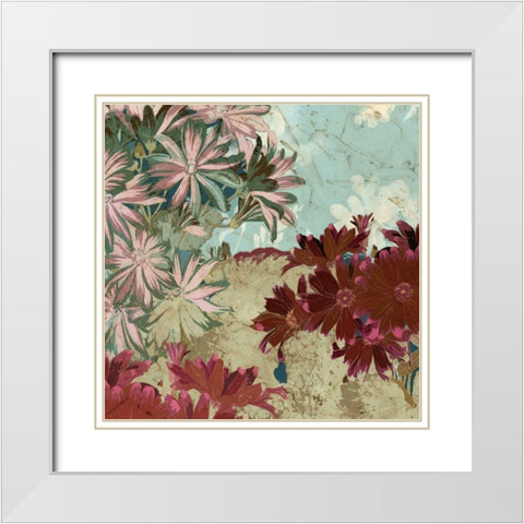 Tokyo Rose I White Modern Wood Framed Art Print with Double Matting by Vision Studio