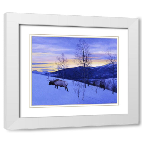 Thanksgiving White Modern Wood Framed Art Print with Double Matting by Chapman, Julie T.