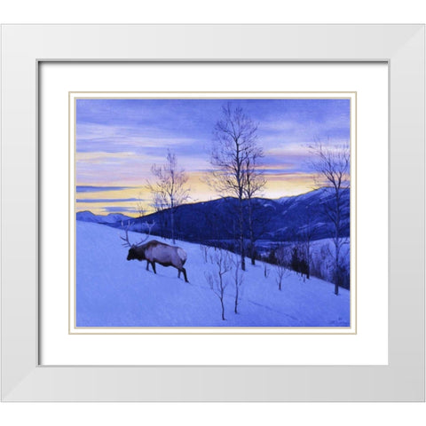 Thanksgiving White Modern Wood Framed Art Print with Double Matting by Chapman, Julie T.