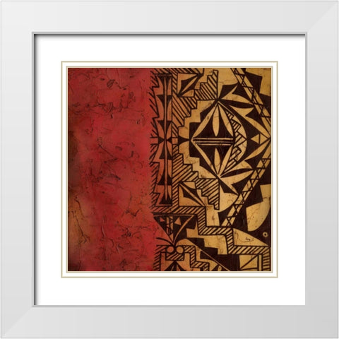 Native Tradition I White Modern Wood Framed Art Print with Double Matting by Zarris, Chariklia