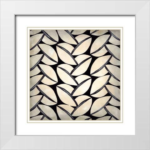Classical Leaves II White Modern Wood Framed Art Print with Double Matting by Zarris, Chariklia