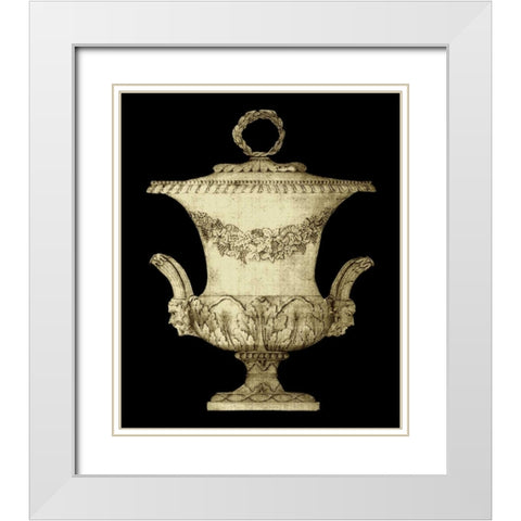 Garden Antiquities III White Modern Wood Framed Art Print with Double Matting by Vision Studio