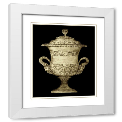 Garden Antiquities IV White Modern Wood Framed Art Print with Double Matting by Vision Studio