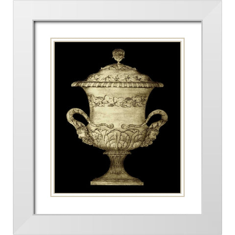 Garden Antiquities IV White Modern Wood Framed Art Print with Double Matting by Vision Studio