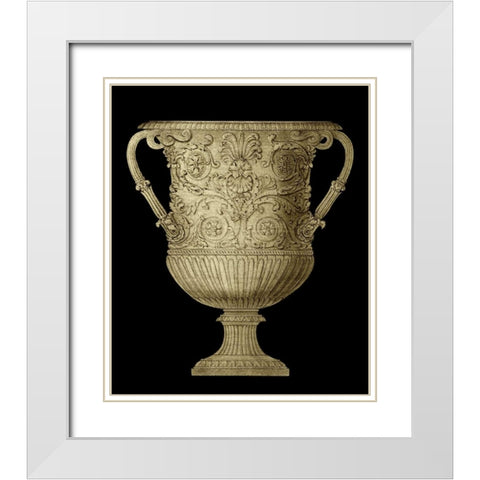 Garden Antiquitites V White Modern Wood Framed Art Print with Double Matting by Vision Studio