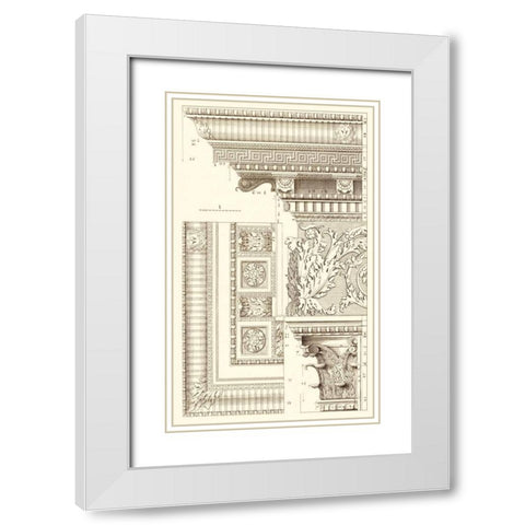 Corinthian Detail VI White Modern Wood Framed Art Print with Double Matting by Vision Studio