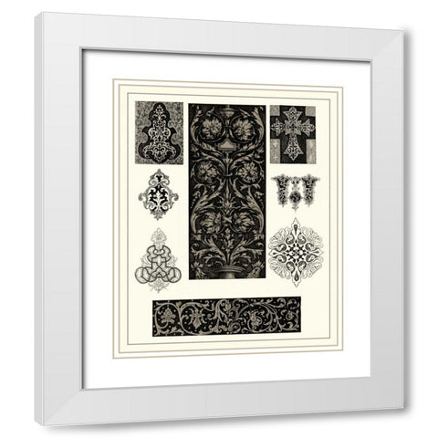 Baroque Details I White Modern Wood Framed Art Print with Double Matting by Vision Studio