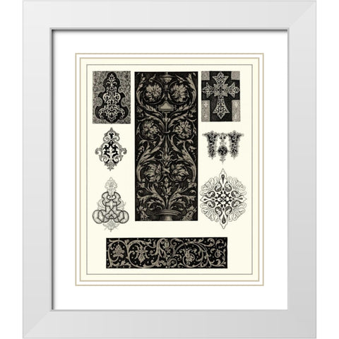 Baroque Details I White Modern Wood Framed Art Print with Double Matting by Vision Studio