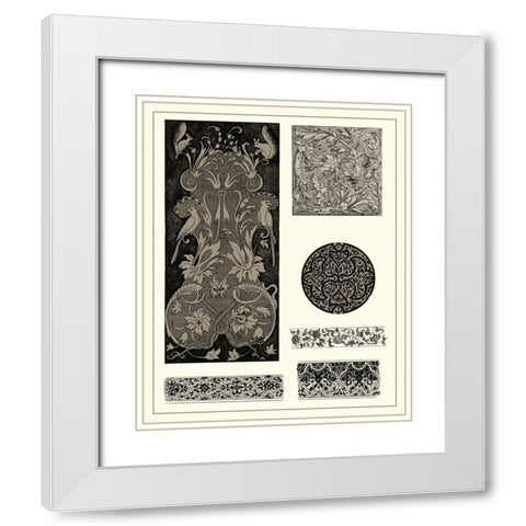 Braoque Details II White Modern Wood Framed Art Print with Double Matting by Vision Studio