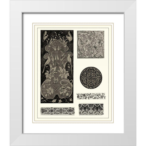 Braoque Details II White Modern Wood Framed Art Print with Double Matting by Vision Studio