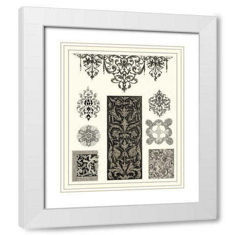 Baroque Details III White Modern Wood Framed Art Print with Double Matting by Vision Studio
