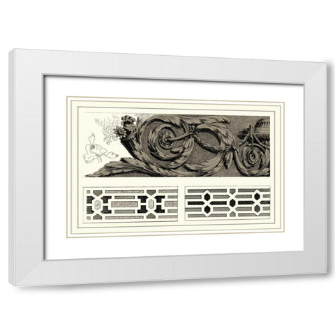 Baroque Details IV White Modern Wood Framed Art Print with Double Matting by Vision Studio