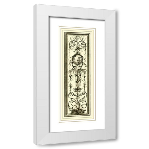 Ivory Screen I White Modern Wood Framed Art Print with Double Matting by Vision Studio