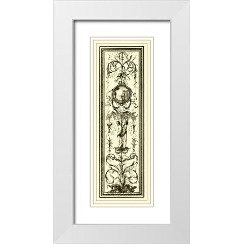 Ivory Screen I White Modern Wood Framed Art Print with Double Matting by Vision Studio