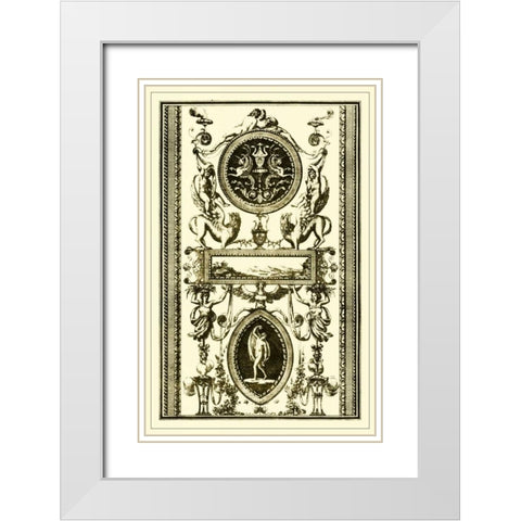 Ivory Screen II White Modern Wood Framed Art Print with Double Matting by Vision Studio