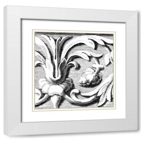 Sculptural Detail I White Modern Wood Framed Art Print with Double Matting by Vision Studio