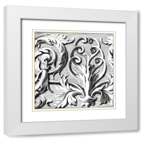 Sculptural Detail II White Modern Wood Framed Art Print with Double Matting by Vision Studio