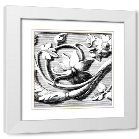 Sculptural Detail III White Modern Wood Framed Art Print with Double Matting by Vision Studio