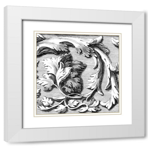 Sculptural Detail IV White Modern Wood Framed Art Print with Double Matting by Vision Studio