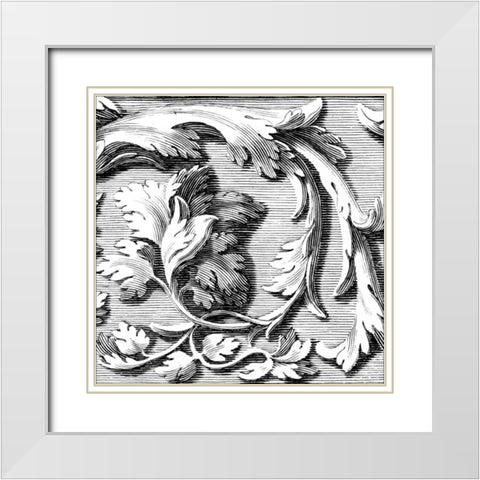 Sculptural Detail IV White Modern Wood Framed Art Print with Double Matting by Vision Studio