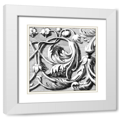 Sculptural Detail VI White Modern Wood Framed Art Print with Double Matting by Vision Studio
