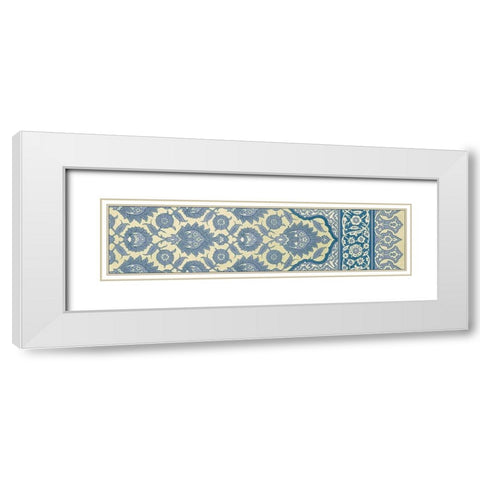 Panel Arabesque II White Modern Wood Framed Art Print with Double Matting by Vision Studio