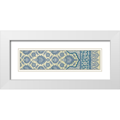 Panel Arabesque II White Modern Wood Framed Art Print with Double Matting by Vision Studio
