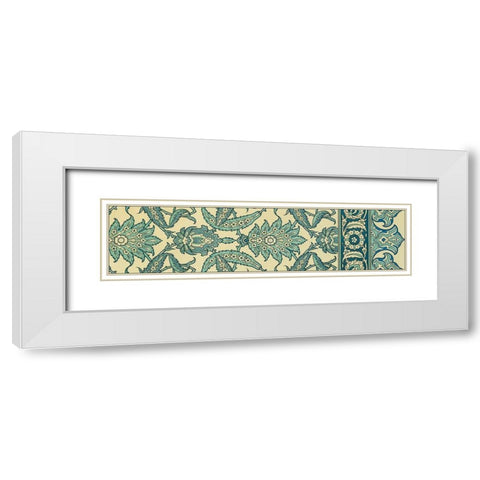 Panel Arabesque III White Modern Wood Framed Art Print with Double Matting by Vision Studio