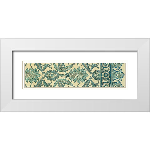 Panel Arabesque III White Modern Wood Framed Art Print with Double Matting by Vision Studio