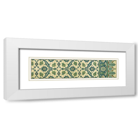 Panel Arabesque IV White Modern Wood Framed Art Print with Double Matting by Vision Studio