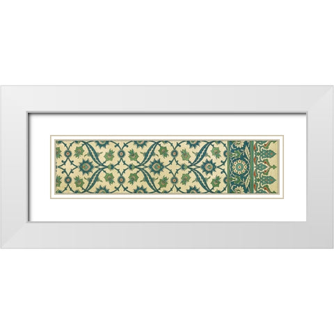 Panel Arabesque IV White Modern Wood Framed Art Print with Double Matting by Vision Studio