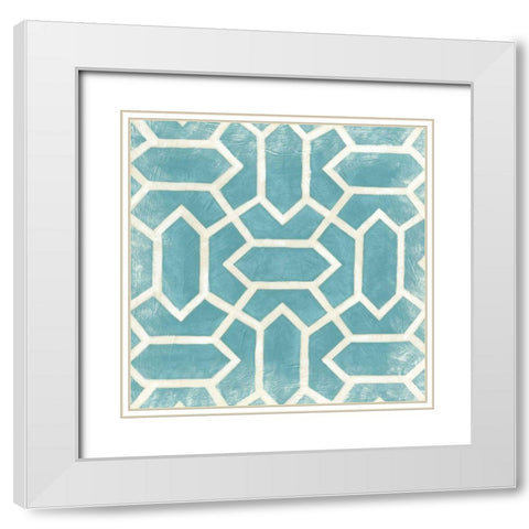 Modern Symmetry V White Modern Wood Framed Art Print with Double Matting by Zarris, Chariklia