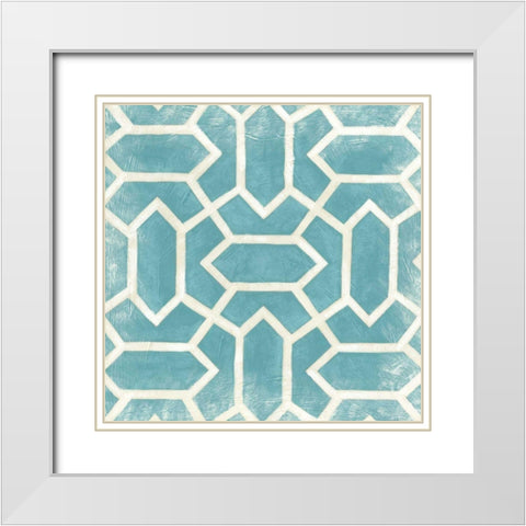 Modern Symmetry V White Modern Wood Framed Art Print with Double Matting by Zarris, Chariklia